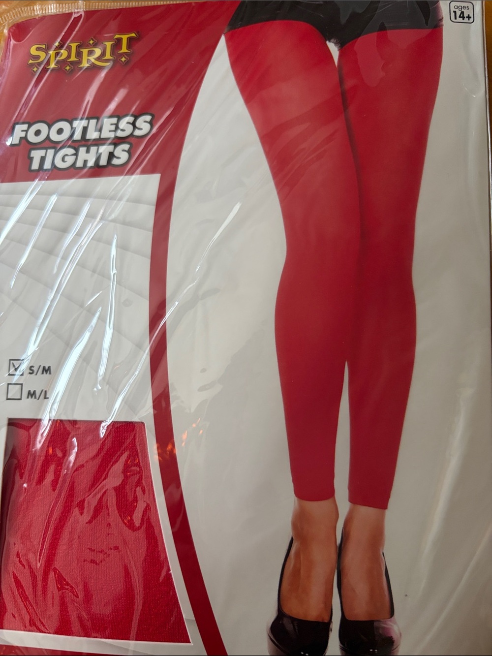 Spirit Red Footless Women's Tights